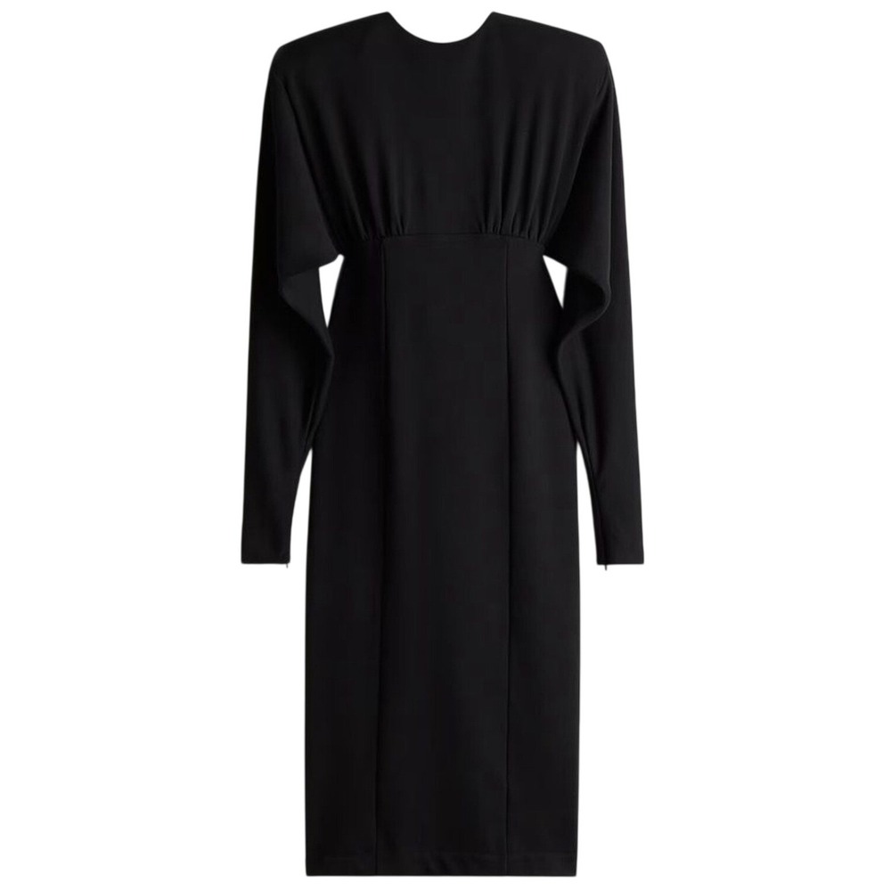 NWT H&M Studio Women's Batwing-Sleeved Sweatshirt Dress Black Large Academia